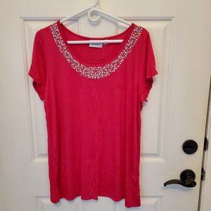 Avenue Pink Pull Over Shirt Size 14/16